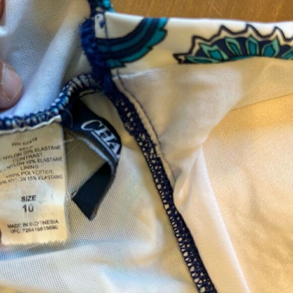 Chap’s Blue & White One Piece Bathing Suit - size 10 - Picture 5 of 5